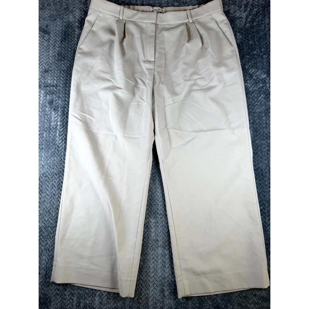 Abercrombie & Fitch The A&F Sloane Tailored Pants Mens 35 Gray Wide Leg Pleated